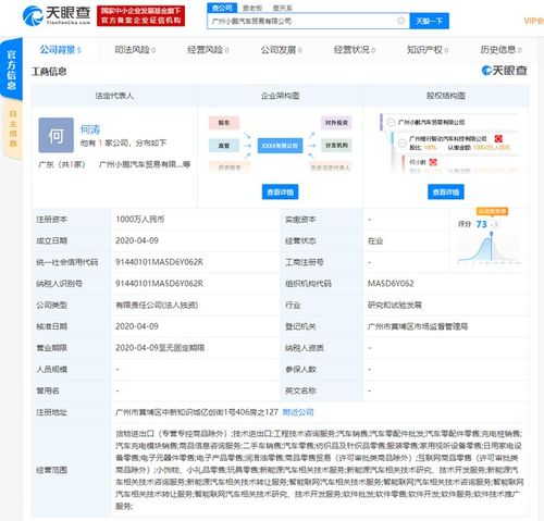小鵬汽車在廣州設立貿易公司，注資千萬強化軟件外包服務布局